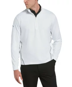 Callaway Yarn Swing Tech 1/4 Zip Premium -Golf Sales Store callaway swing tech premium yarn 1 4 zip bright white 01 85213.1654710779