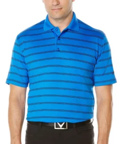 Callaway Stripe Polo Ventilated Previous Season Style -Golf Sales Store callaway ventilated stripe polo previous season style magnetic blue 01 63899.1632428493