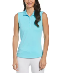 Callaway Women's Solid Knit Sleeveless Polo 12 Callaway Women's Solid Knit Sleeveless Polo -Golf Sales Store callaway womens solid knit sleeveless polo santorini blue 01 36425.1656597778