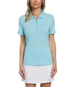 Callaway Women' Tonal Heather Polo 1/4 Zip 6 Callaway Women' Tonal Heather Polo 1/4 Zip -Golf Sales Store callaway womens tonal heather 1 4 zip polo light santorini blue heather 01 20138.1654787878