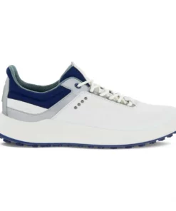 ECCO Men's Core Golf Shoes -Golf Sales Store ecco core golf shoes white silver metallic blue depths 01 33662.1665151987