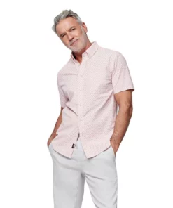 Faherty Stretch Playa Shirt -Golf Sales Store faherty stretch playa shirt rose fishscale 01 04435.1676597646