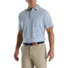 Footjoy Polo Lisle Accented Stripe Self Collar -Golf Sales Store footjoy accented stripe lisle self collar polo dove grey white royal 01 99458.1673904696