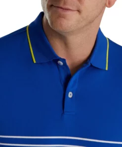 Footjoy Collar Polo Pique Knit Stretch Breton Stripe -Golf Sales Store footjoy breton stripe stretch pique knit collar polo white key lime 03 55265.1673906414