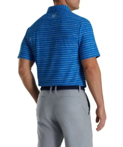 Footjoy Polo Pique Print Stretch Self Collar Chalk Line -Golf Sales Store footjoy chalk line print stretch pique self collar polo royal dove grey 02 01098.1673906462