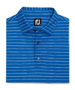 Footjoy Polo Pique Print Stretch Self Collar Chalk Line -Golf Sales Store footjoy chalk line print stretch pique self collar polo royal dove grey 04 68074.1673901327