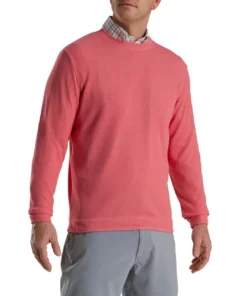 FootJoy Crewneck Pullover -Golf Sales Store footjoy crewneck pullover watermelon 01 53541.1673901171