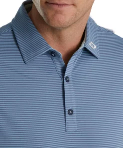 Footjoy Feeder Stripe Pique Logo Fj Mix Stretch Self Collar Polo -Golf Sales Store footjoy feeder stripe mix stretch pique self collar polo fj logo bluestone denim 03 82611.1676595474