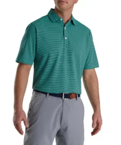 Footjoy Feeder Stripe Mix Self Collar Stretch Polo Pique -Golf Sales Store footjoy feeder stripe mix stretch pique self collar polo navy sea green 01 01062.1673905679