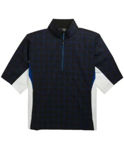 Footjoy Shirt Fj Hydrolite Rain Short Sleeve -Golf Sales Store footjoy fj hydrolite short sleeve rain shirt black royal plaid white 01 07642.1676494364