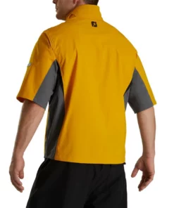 Footjoy Shirt Fj Hydrolite Rain Short Sleeve -Golf Sales Store footjoy fj hydrolite short sleeve rain shirt mustard charcoal black 03 73984.1676494359