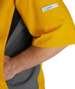 Footjoy Shirt Fj Hydrolite Rain Short Sleeve -Golf Sales Store footjoy fj hydrolite short sleeve rain shirt mustard charcoal black 04 63478.1676494359