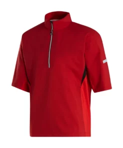 Footjoy Shirt Fj Hydrolite Rain Short Sleeve -Golf Sales Store footjoy fj hydrolite short sleeve rain shirt red 01 46240.1676494360