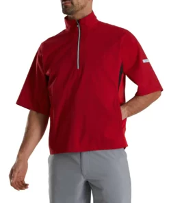 Footjoy Shirt Fj Hydrolite Rain Short Sleeve -Golf Sales Store footjoy fj hydrolite short sleeve rain shirt red 02 98762.1676494360