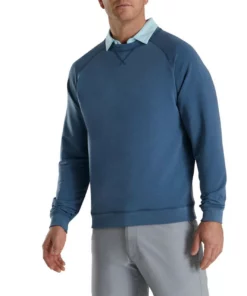 FootJoy French Terry Crewneck -Golf Sales Store footjoy french terry crewneck ink heather 01 69774.1673900337