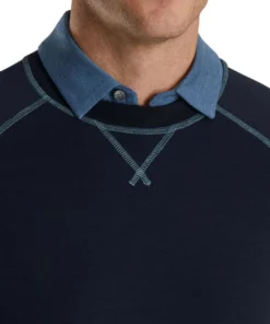FootJoy French Terry Crewneck -Golf Sales Store footjoy french terry crewneck navy 03 28514.1673906909