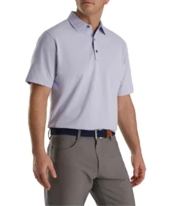 FootJoy Heather Stretch Pique Solid Self Collar Polo - FJ Logo