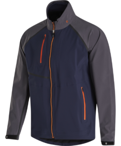 FootJoy HydroTour Rain Jacket -Golf Sales Store footjoy hydrotour rain jacket navy charcoal orange 01 82710.1646061159