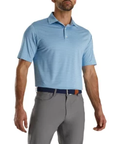 Footjoy Lisle Pencil Stripe Classic Polo -Golf Sales Store footjoy lisle classic pencil stripe polo blue white 01 81634.1673903469