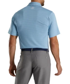 Footjoy Lisle Pencil Stripe Classic Polo -Golf Sales Store footjoy lisle classic pencil stripe polo blue white 02 08542.1673904501