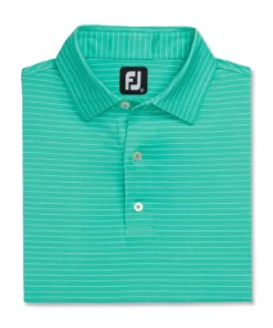 Footjoy Lisle Pencil Stripe Classic Polo -Golf Sales Store footjoy lisle classic pencil stripe polo green white 04 65924.1673905391