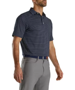 Footjoy Lisle Pencil Stripe Classic Polo -Golf Sales Store footjoy lisle classic pencil stripe polo navy white 01 06867.1673906209