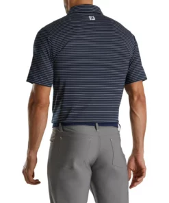 Footjoy Lisle Pencil Stripe Classic Polo -Golf Sales Store footjoy lisle classic pencil stripe polo navy white 02 38969.1673907299