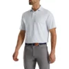 Footjoy Lisle Pencil Stripe Classic Polo -Golf Sales Store footjoy lisle classic pencil stripe polo white royal 01 81458.1673902771