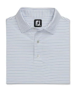 Footjoy Lisle Pencil Stripe Classic Polo -Golf Sales Store footjoy lisle classic pencil stripe polo white royal 04 00017.1673901594