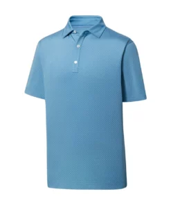 Footjoy Lisle Self Collar Diamond Dot Print Polo