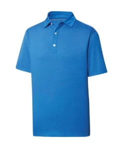 Footjoy Lisle Self Collar Diamond Dot Print Polo -Golf Sales Store footjoy lisle diamond dot print self collar polo royal 01 57038.1648733535