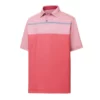 Footjoy Polo Pinstripe Lisle Engineered Self Collar -Golf Sales Store footjoy lisle engineered pinstripe self collar polo cape red white storm blue 01 19567.1632336577