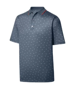 Footjoy Polo Collar Knit Lisle Print Push Play -Golf Sales Store footjoy lisle push play print knit collar polo graphite white 01 80028.1648733202