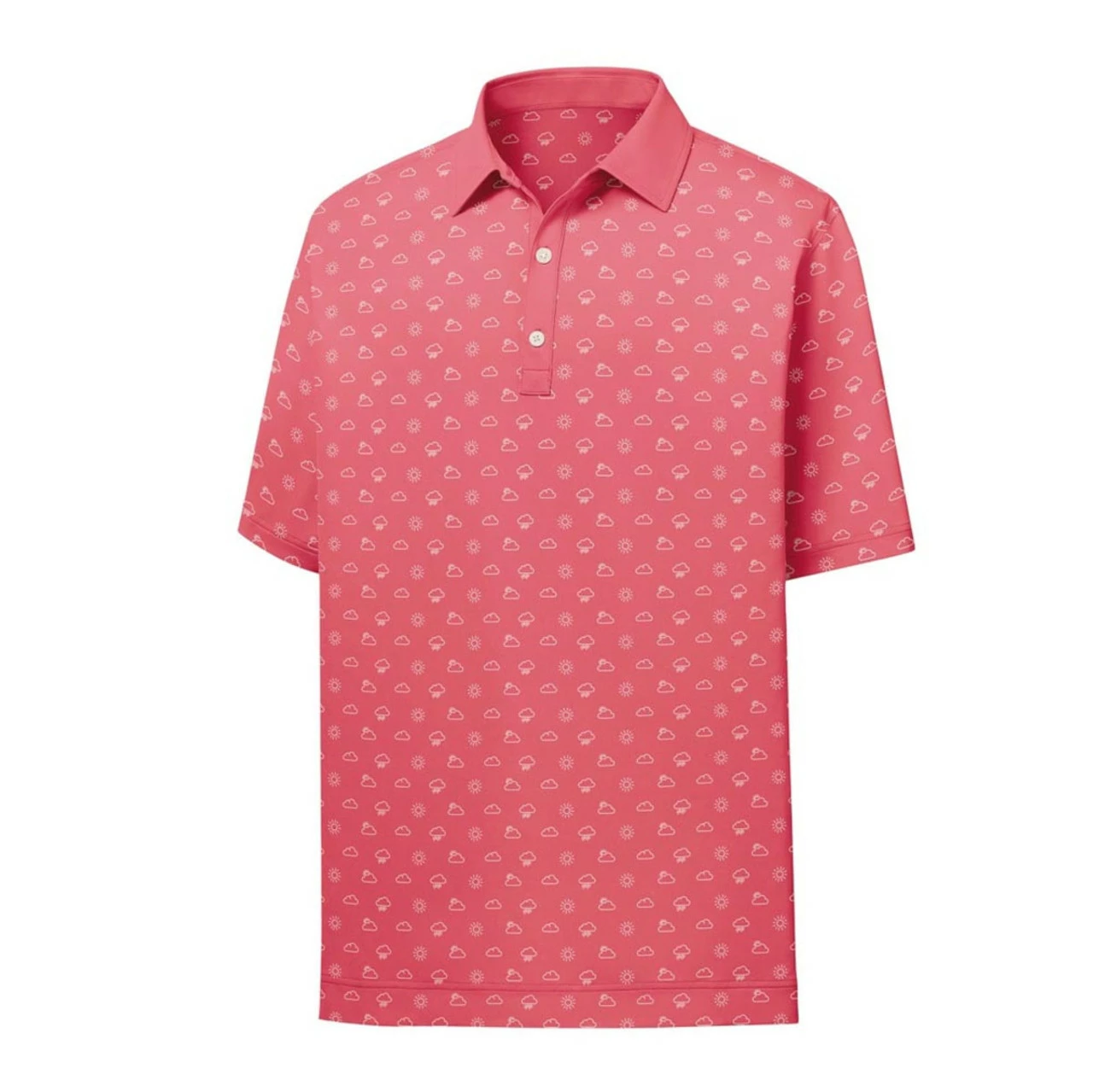 Footjoy Lisle Polo Self Collar Weather Print 5 Footjoy Lisle Polo Self Collar Weather Print - Image 3