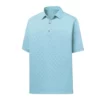 Footjoy Lisle Polo Self Collar Weather Print -Golf Sales Store footjoy lisle weather print self collar polo ice blue 01 97177.1632336108