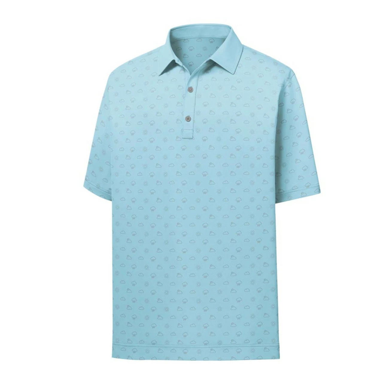 Footjoy Lisle Polo Self Collar Weather Print 3 Footjoy Lisle Polo Self Collar Weather Print
