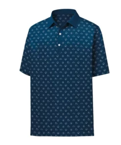 Footjoy Lisle Polo Self Collar Weather Print 6 Footjoy Lisle Polo Self Collar Weather Print -Golf Sales Store footjoy lisle weather print self collar polo navy 01 70872.1632336140