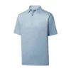 FootJoy Lisle ZigZag Print Self Collar Polo -Golf Sales Store footjoy lisle zigzag print self collar polo dove grey white 01 28144.1651501370