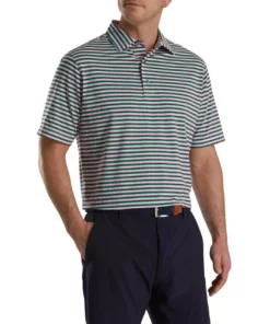 FootJoy Multi Stripe Lisle Self Collar Polo