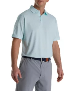 Footjoy Polo Lisle Paint Splatter Print Self Collar -Golf Sales Store footjoy paint splatter print lisle self collar polo azure white 01 67286.1673905455