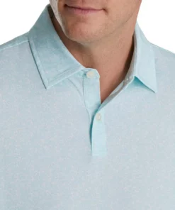 Footjoy Polo Lisle Paint Splatter Print Self Collar -Golf Sales Store footjoy paint splatter print lisle self collar polo azure white 03 44380.1673905605