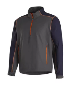 FootJoy Sport Windshirt -Golf Sales Store footjoy sport windshirt charcoal navy orange 01 08186.1646236671