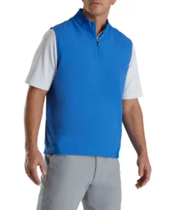 Footjoy Vest Woven Knit Accent Stretch -Golf Sales Store footjoy stetch woven vest with knit accents royal 01 24055.1673901376