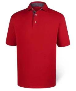 Footjoy Polo Self Collar Stretch Pique Paisley Print Style Previous Season