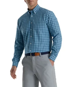 Footjoy Gingham Shirt Stretch Woven