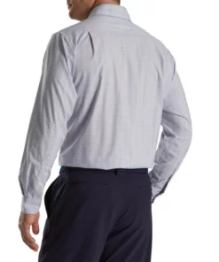 Footjoy Shirt Woven Plaid Super Soft -Golf Sales Store footjoy super soft woven plaid shirt dusty purple white azure 02 64617.1671652590