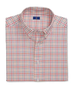 Footjoy Shirt Woven Plaid Super Soft -Golf Sales Store footjoy super soft woven plaid shirt white coral pink graphite 04 59205.1671650321