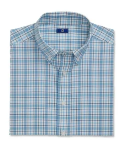 Footjoy Shirt Woven Plaid Super Soft -Golf Sales Store footjoy super soft woven plaid shirt white dusk blue ink 04 51434.1671654270