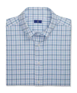 Footjoy Shirt Woven Plaid Super Soft -Golf Sales Store footjoy super soft woven plaid shirt white light ocean 04 96542.1671652720