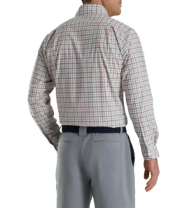 Footjoy Shirt Woven Plaid Super Soft -Golf Sales Store footjoy super soft woven plaid shirt white sea green watermelon 02 99526.1671651892